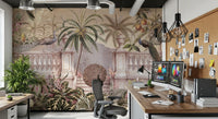 Royal Peacock Garden Mural Wallpaper Wall Mural
