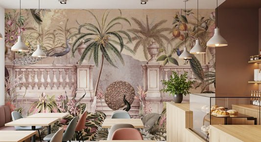 Royal Peacock Garden Wall Mural