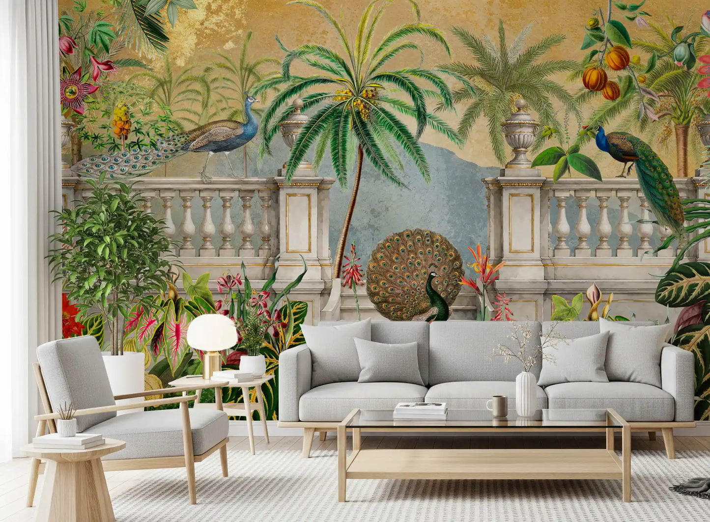 Vintage Imperial Golden Garden  Wall Mural