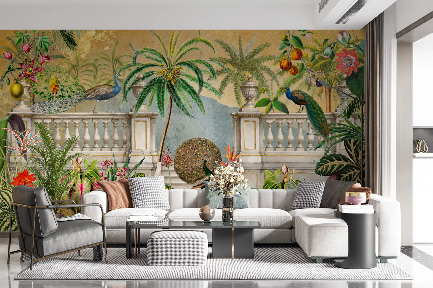 Vintage Imperial Golden Garden  Wall Mural