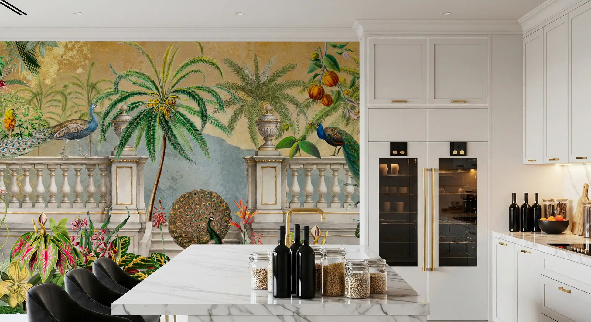 Vintage Imperial Golden Garden  Wall Mural