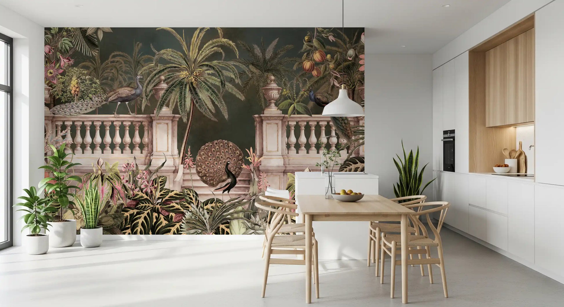 Majestic Peacock Regency Garden Wall Mural Wall Mural