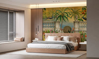 Imperial Peacock Terrace Tropical Wall Mural Wall Mural