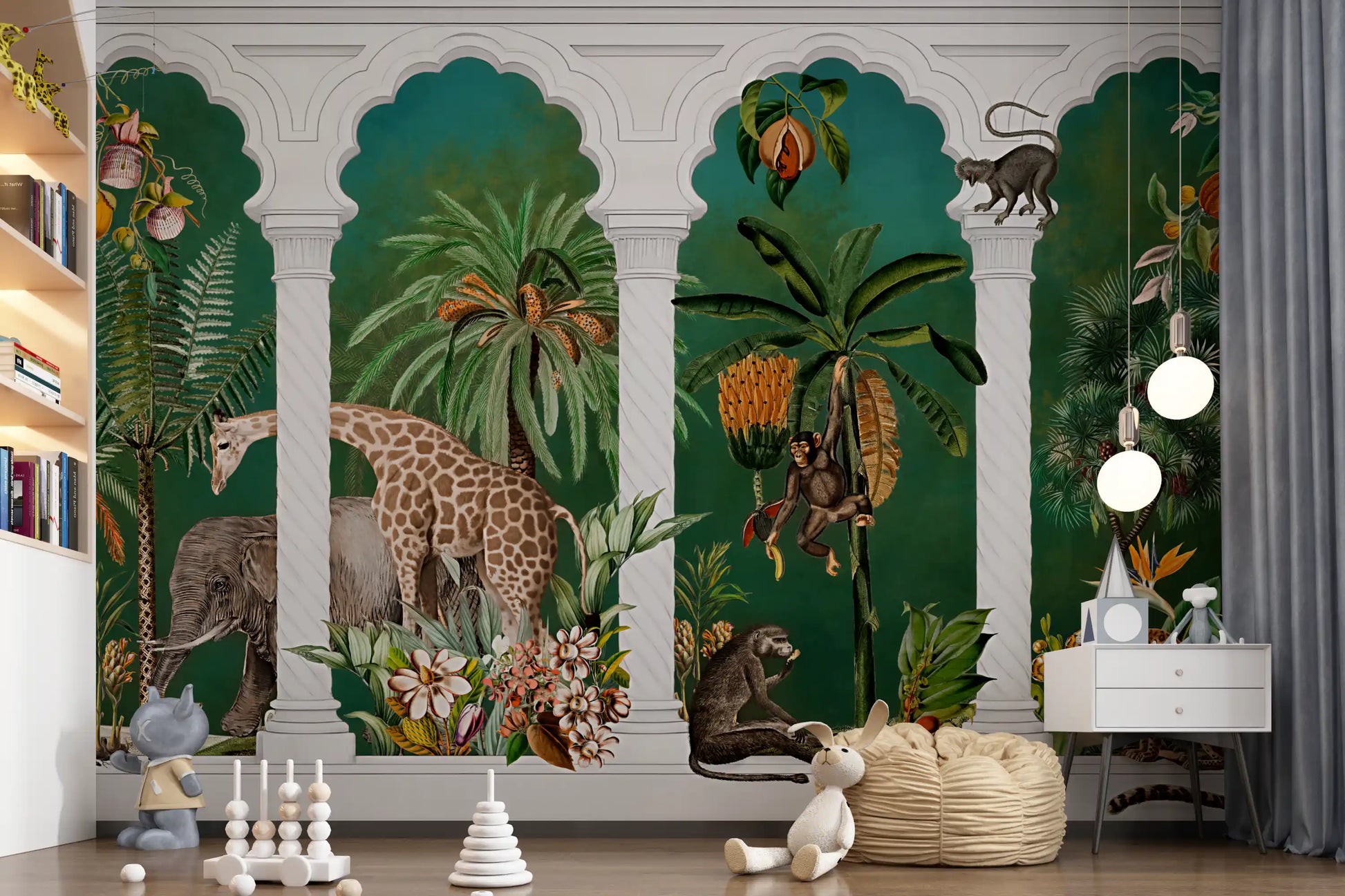 Majestic Mughal Archway Safari Wall Mural Wall Mural