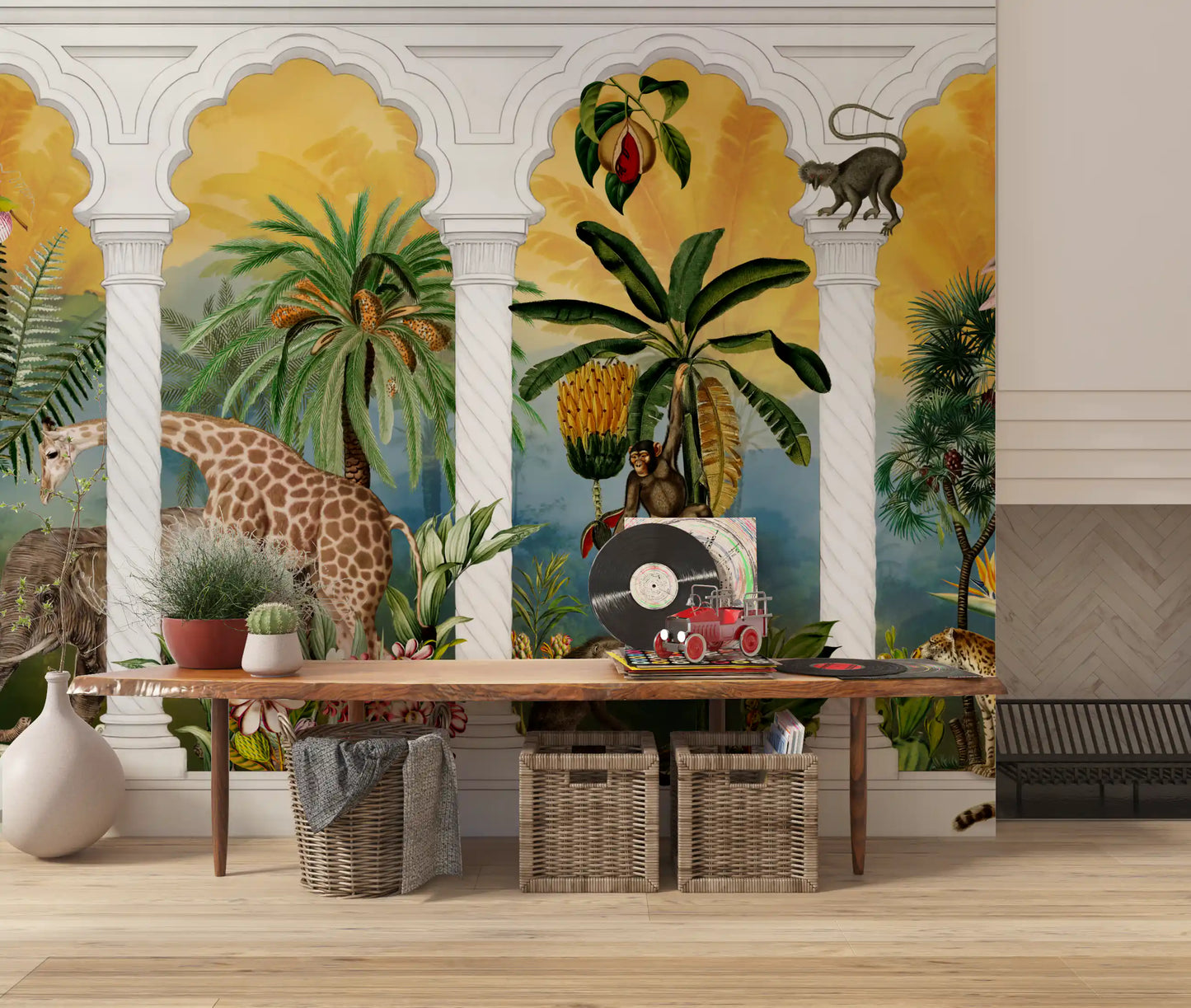 Imperial Arches Tropical Safari Wall Mural Wall Mural