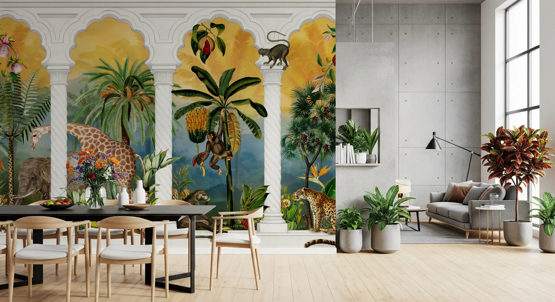 Imperial Arches Tropical Safari Wall Mural Wall Mural