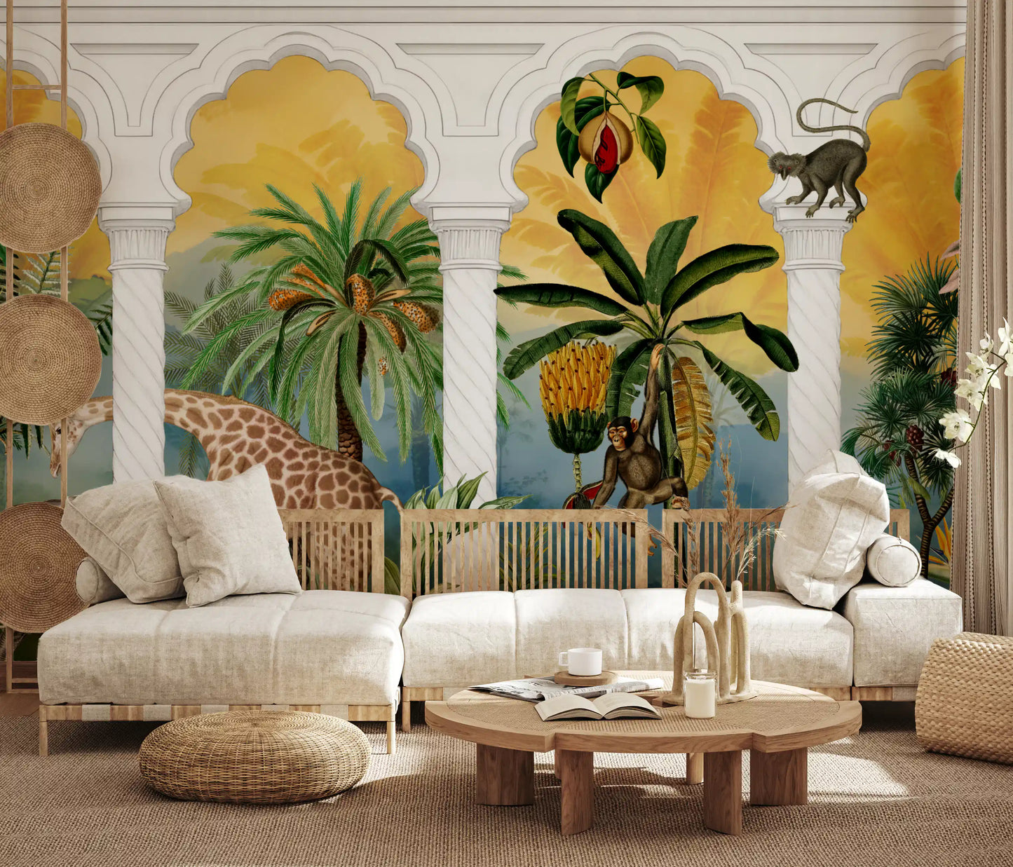 Imperial Arches Tropical Safari Wall Mural Wall Mural