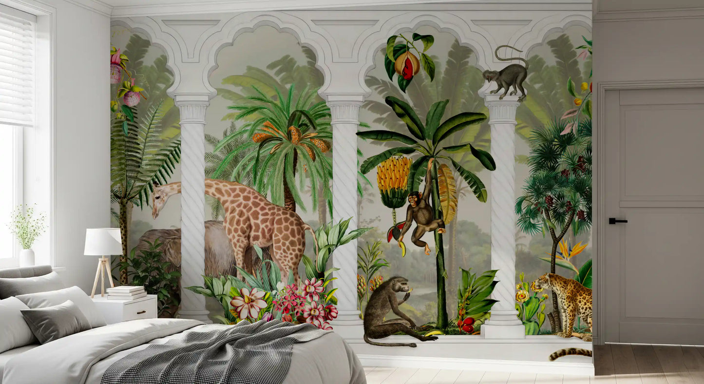 Imperial Archway Tropical Safari Mural Wall Mural