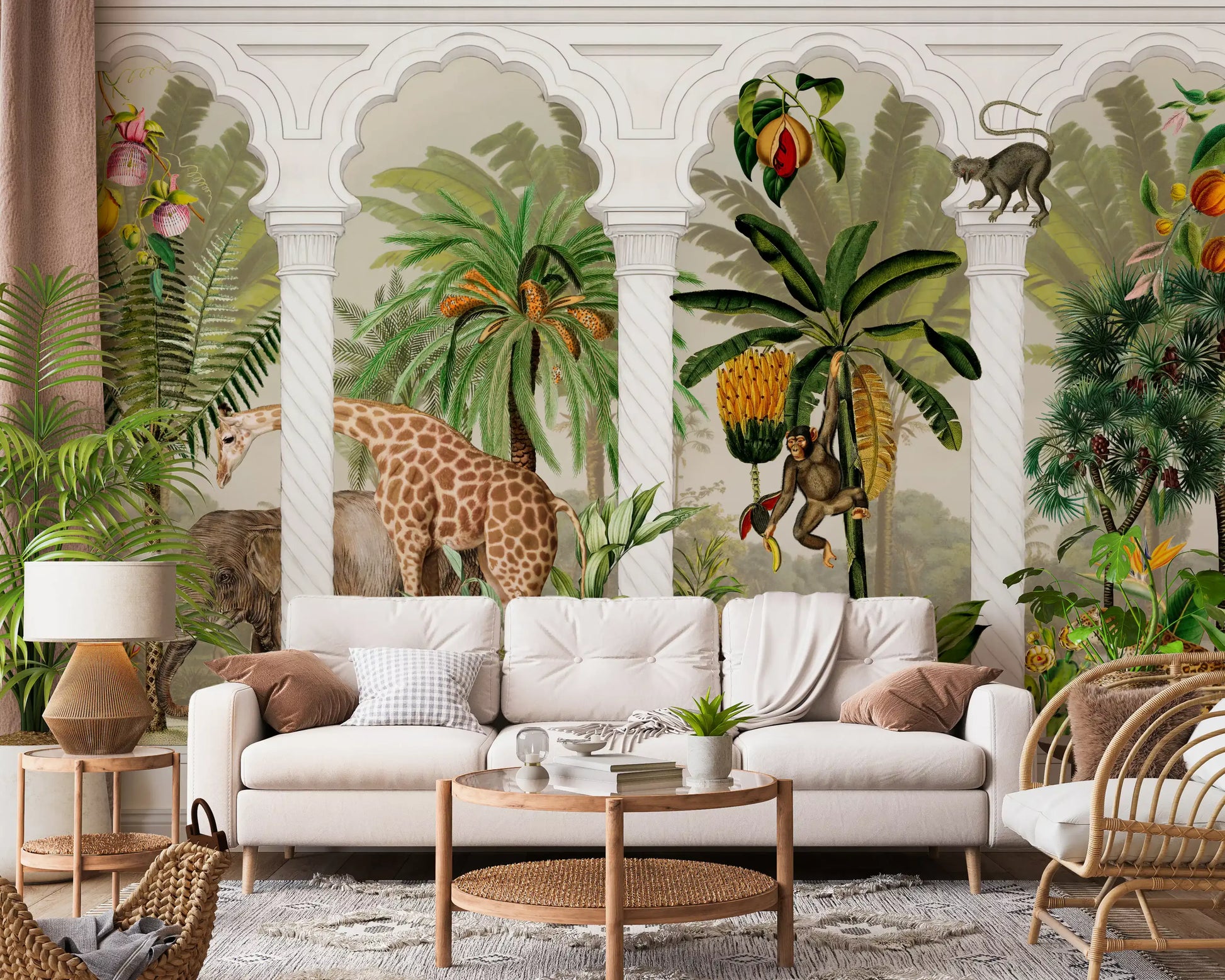Imperial Vintage Archway Tropical Safari Mural Wall Mural