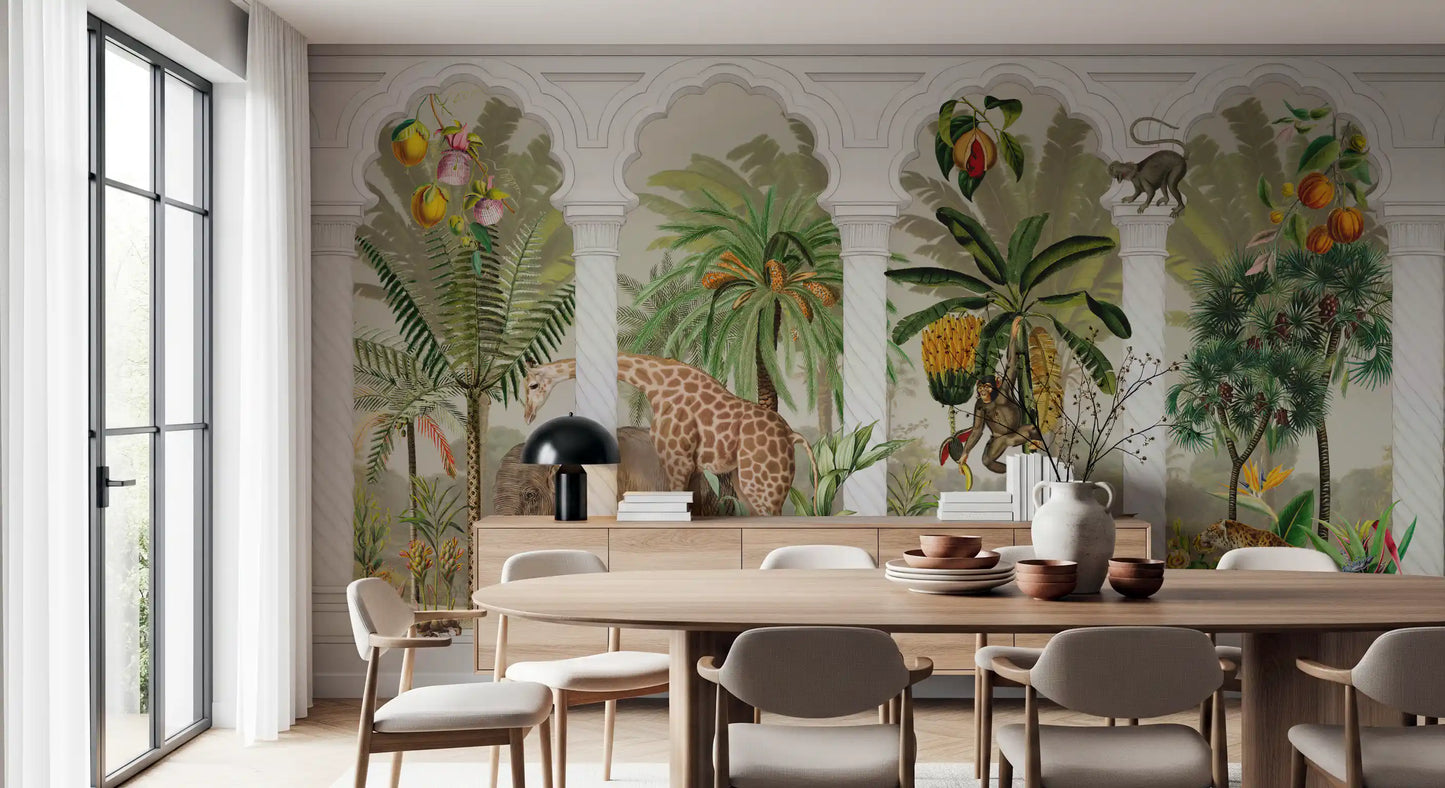 Imperial Vintage Archway Tropical Safari Mural Wall Mural