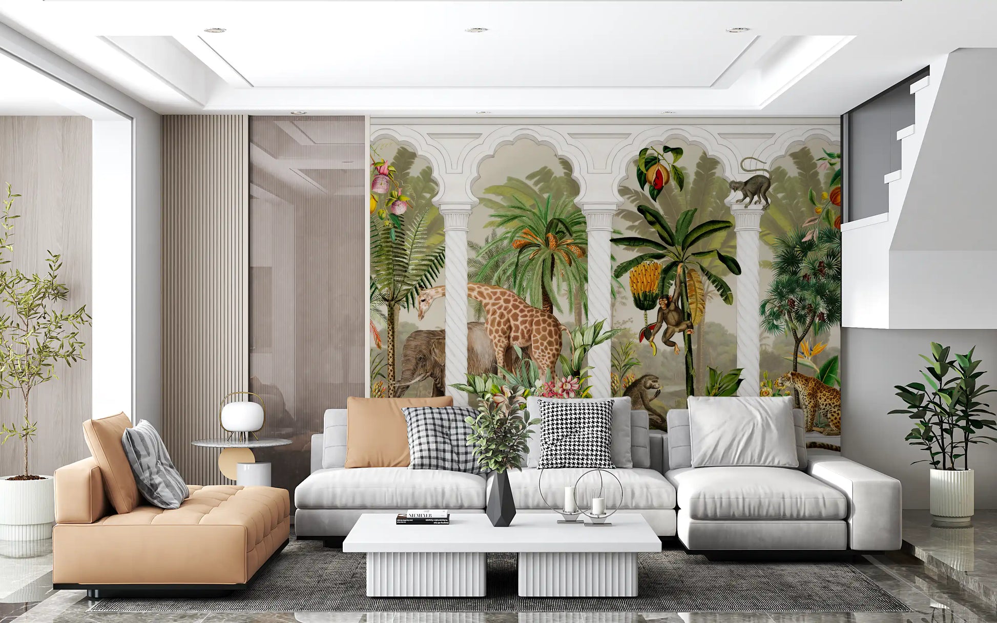 Imperial Vintage Archway Tropical Safari Mural Wall Mural