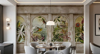 Vintage Parrot Arches Wall Mural Wall Mural