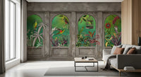 Vintage Tropical Arches Wallpaper Wall Mural