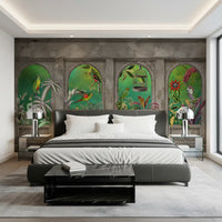 Vintage Tropical Arches Wallpaper Wall Mural