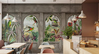 Antique Aviary Arched Wall Mural Wall Mural