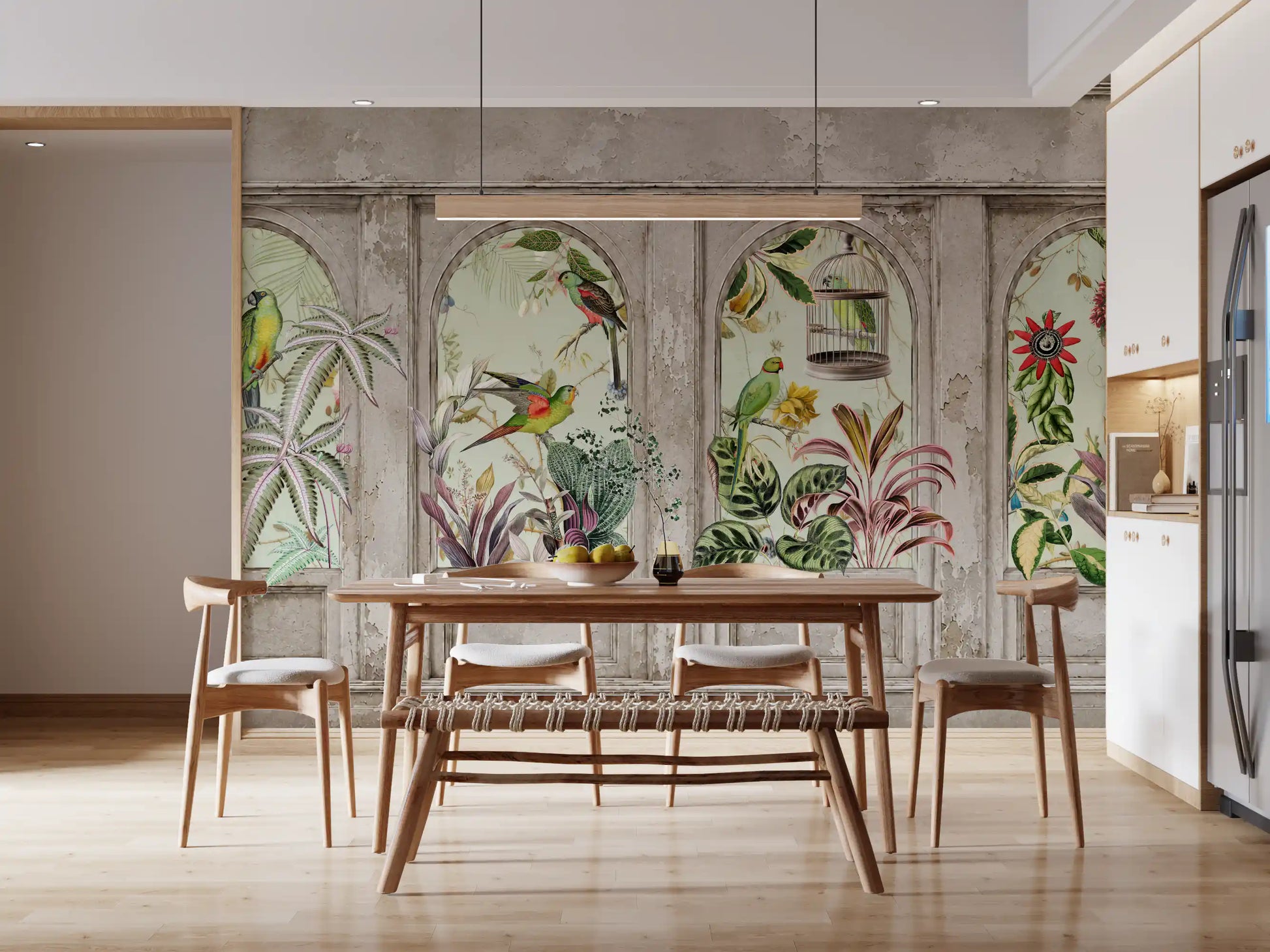Exotic Aviary Archway Wall Mural Wall Mural