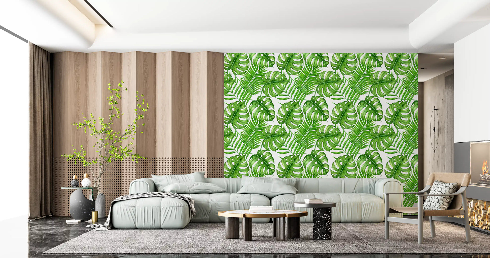 Tropical leaves Wallpaper⁠