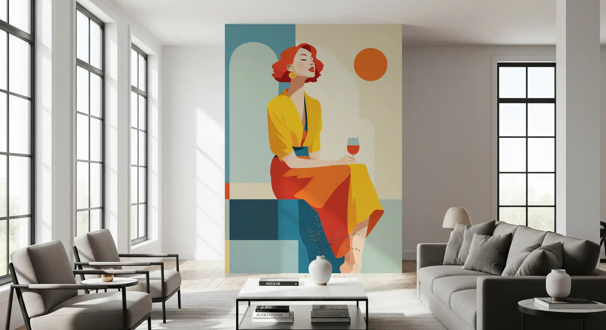 Chic Art Deco Moment Wall Mural