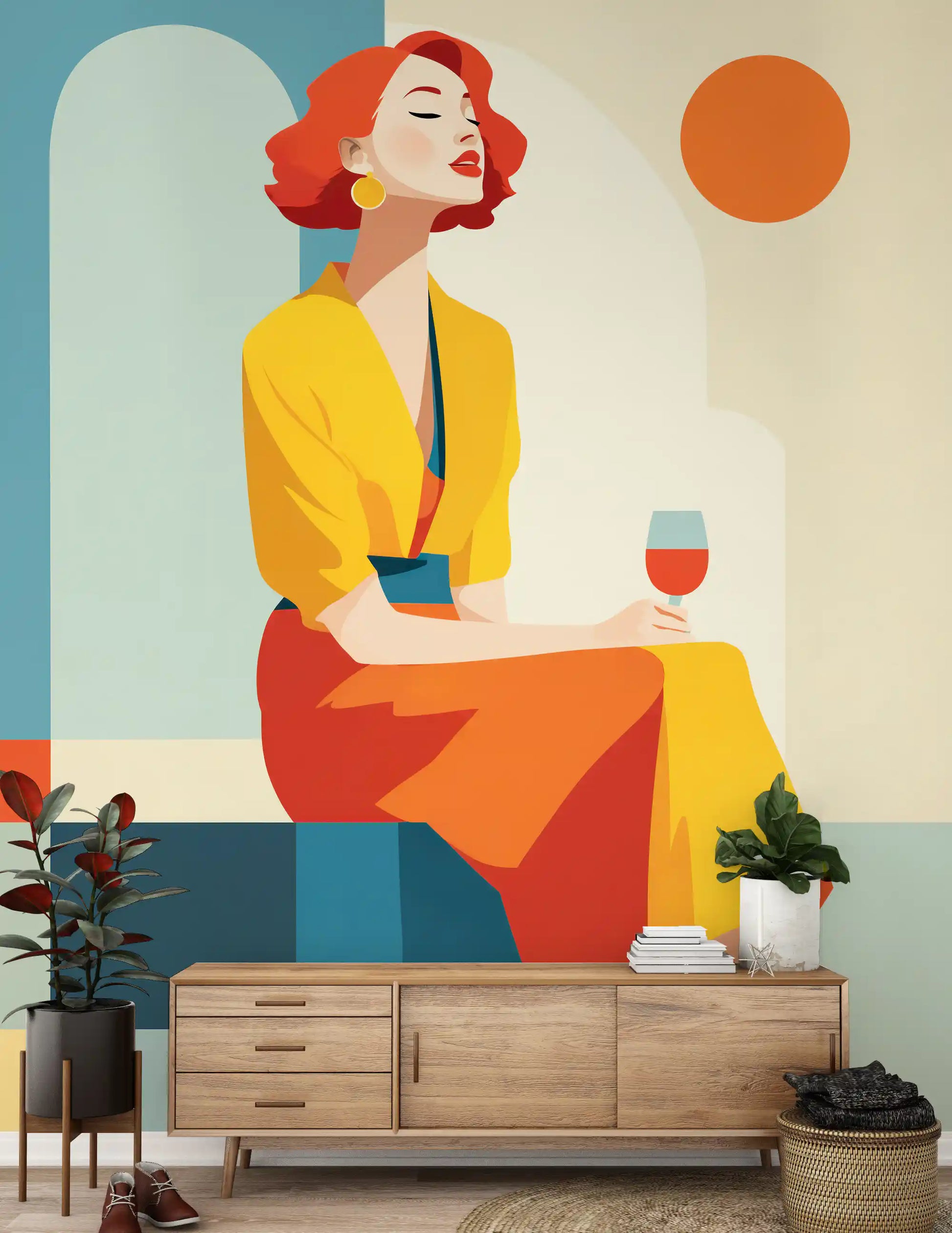 Chic Art Deco Moment Wall Mural