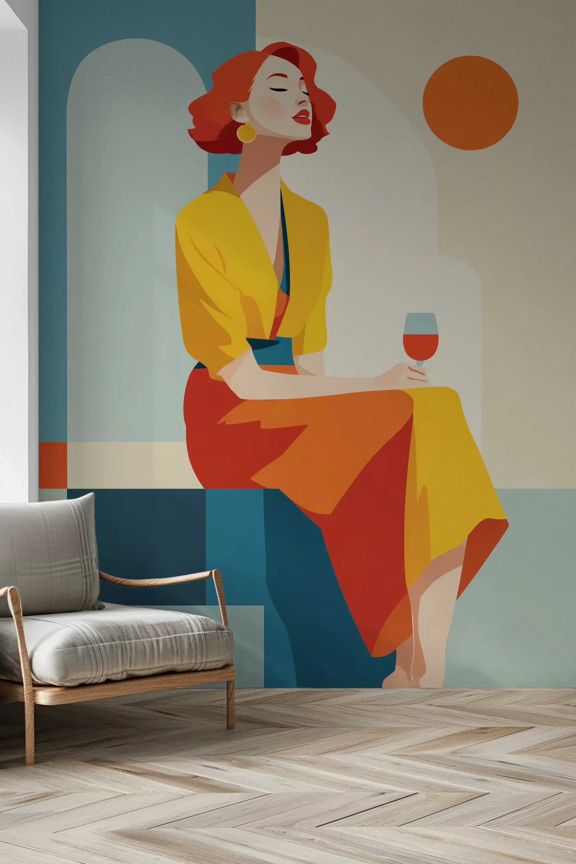 Chic Art Deco Moment Wall Mural