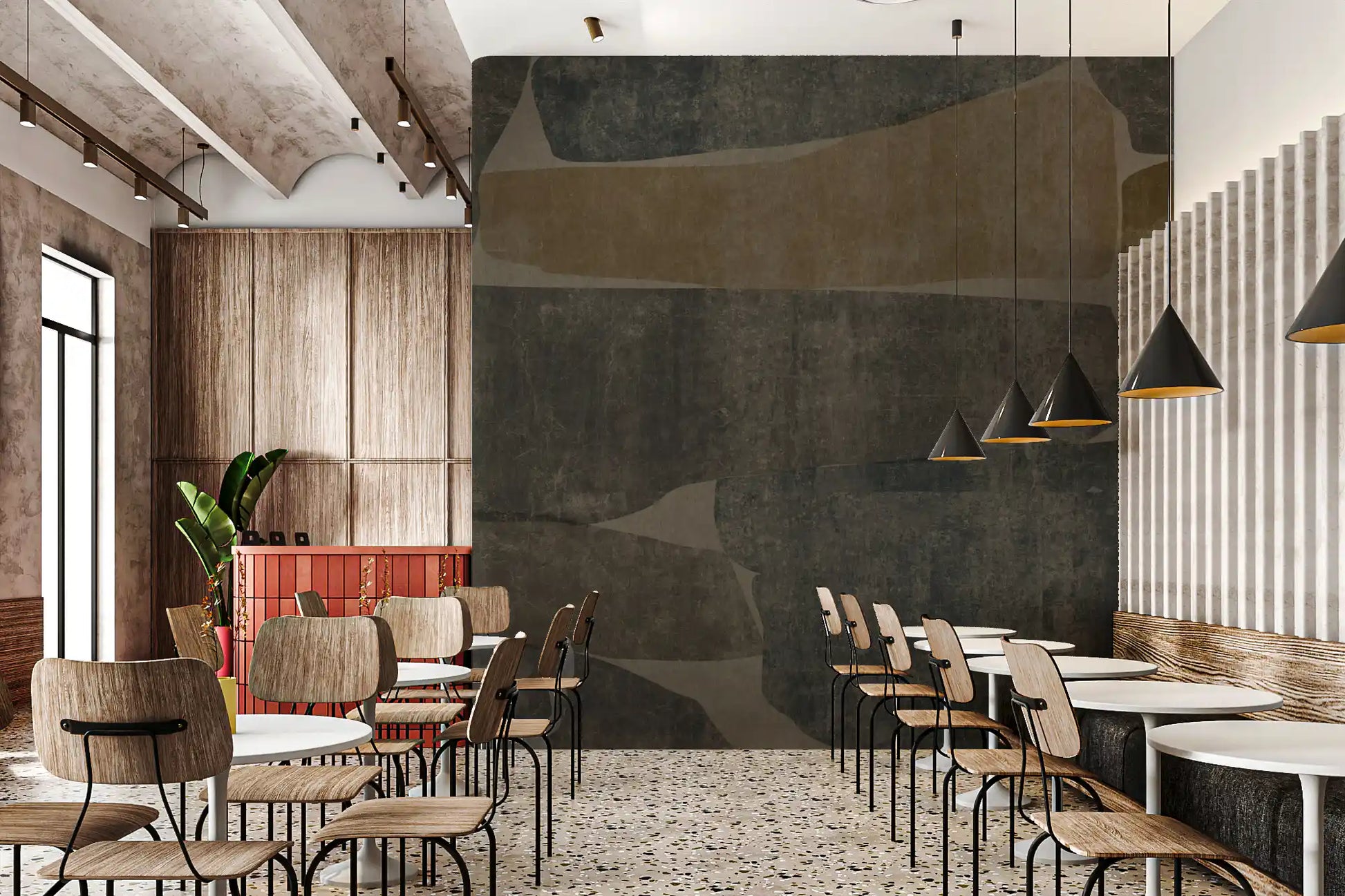 Modern Earthy Stone Slab Wall Mural