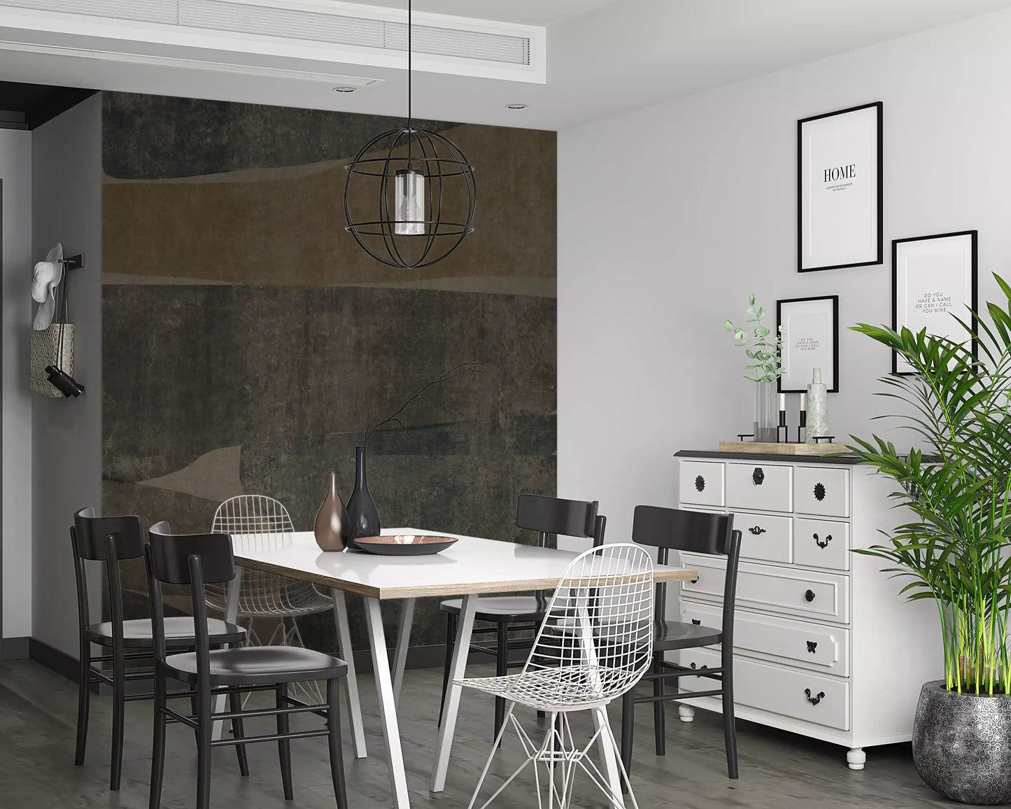 Modern Earthy Stone Slab Wall Mural