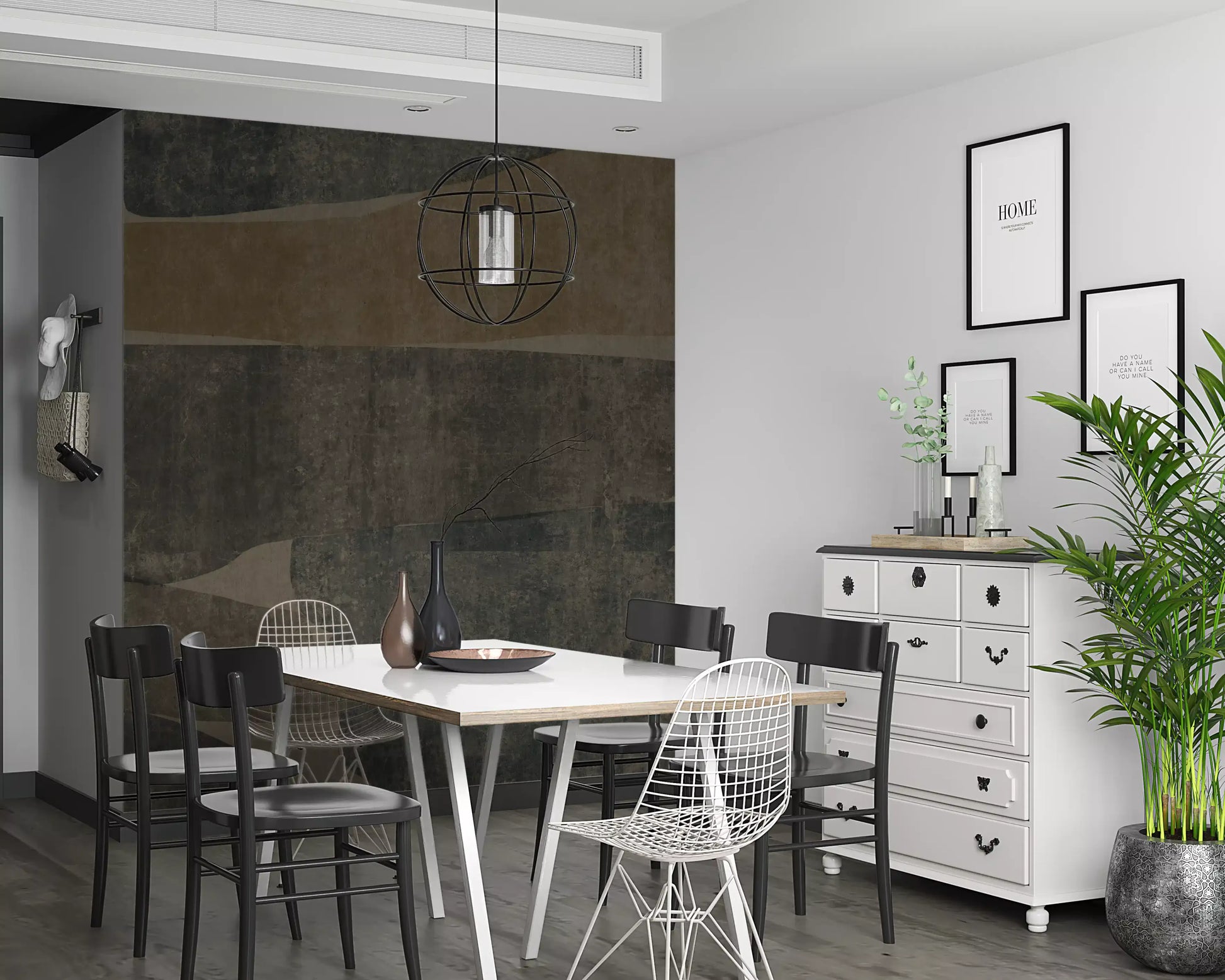 Modern Earthy Stone Slab Wall Mural
