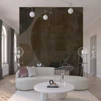 Industrial Concrete Spheres Geometric Wall Mural