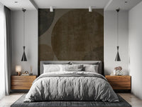 Industrial Concrete Spheres Geometric Wall Mural