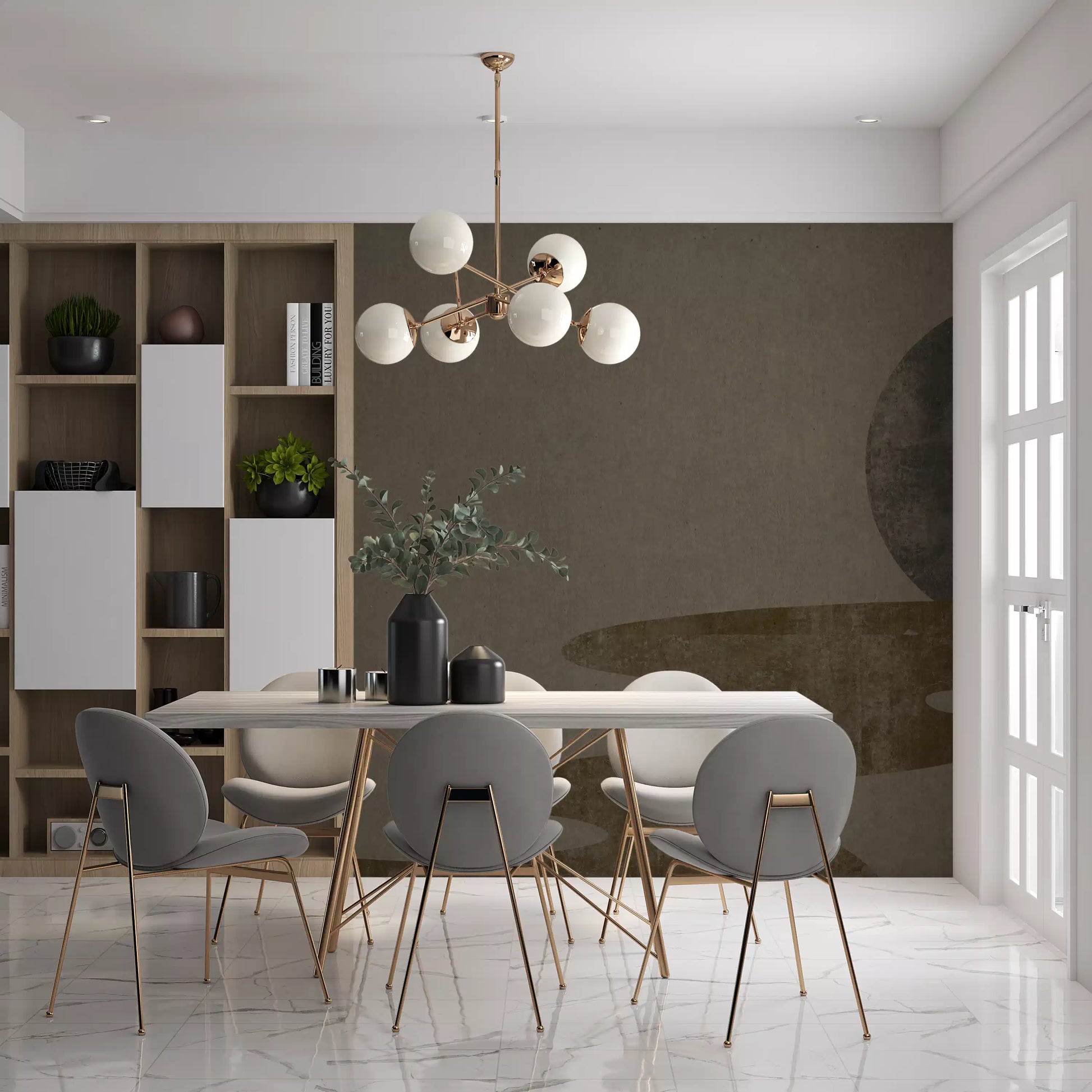 Zen Dusk: Minimalist Wabi-Sabi Landscape Wall Mural