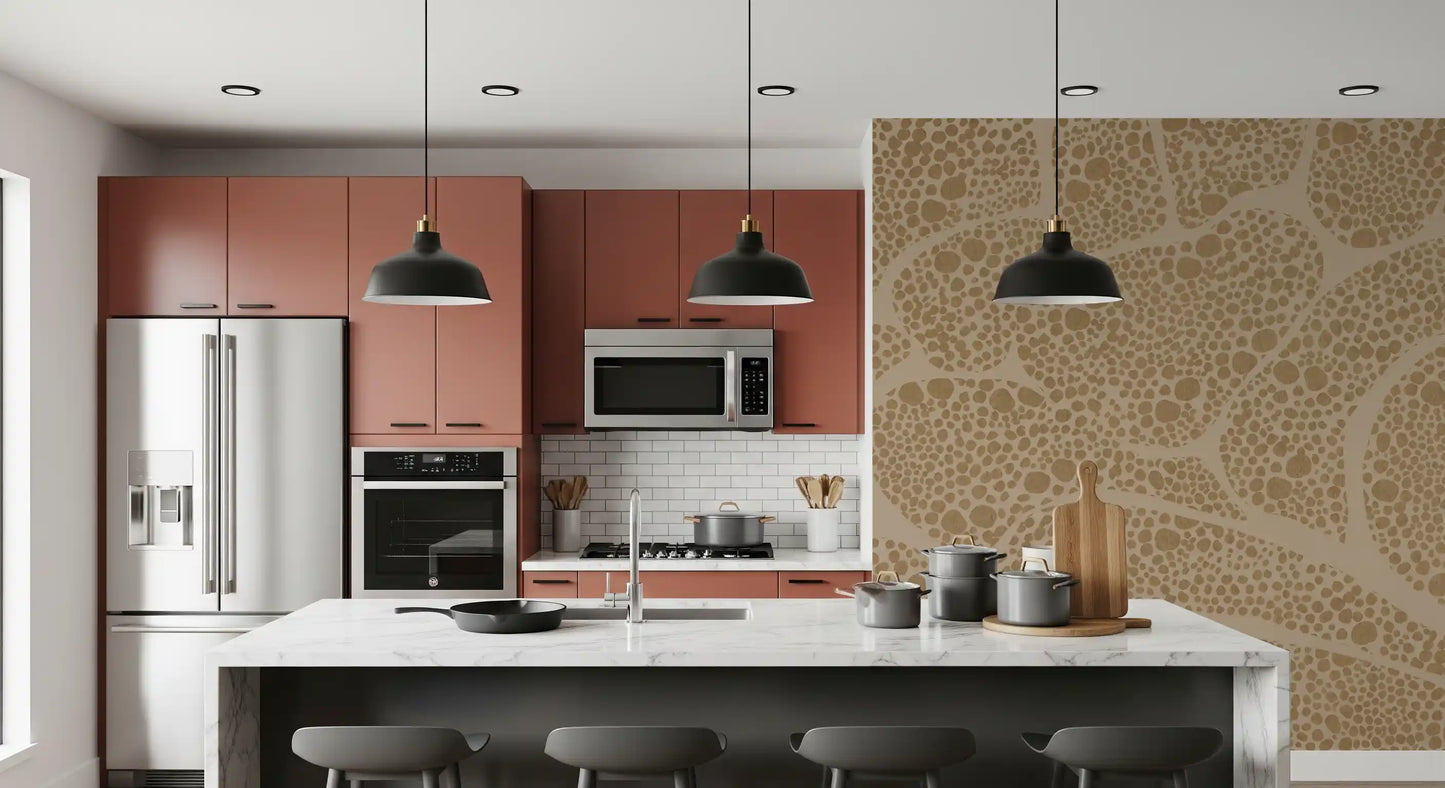 Organic Pebble Cell Textured Wall Mural
