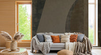 Mid-Century Textured Arcs Wall Mural