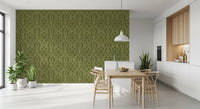 Olive Interlaced Vine Botanical Wallpaper Wallpaper⁠
