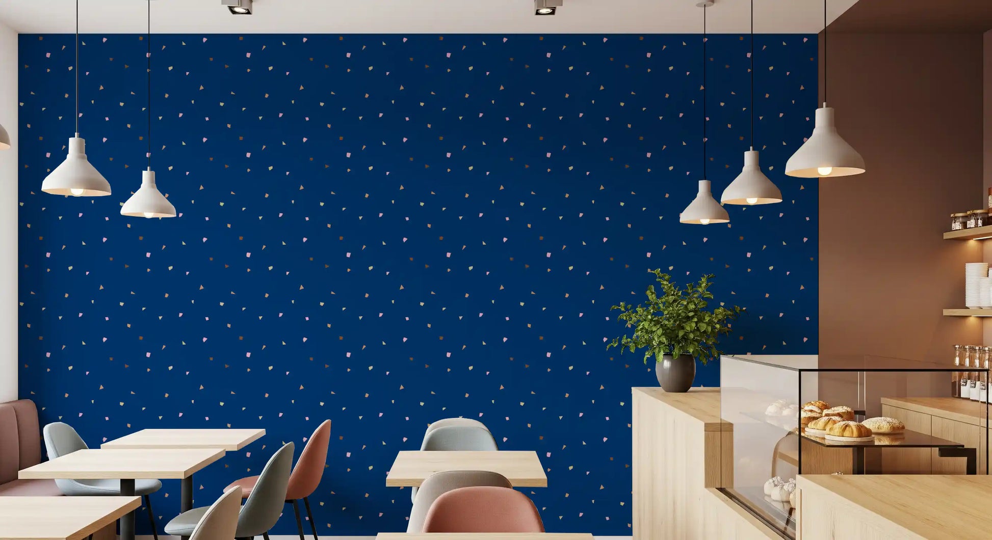 Midnight Confetti Terrazzo Wallpaper Wallpaper⁠