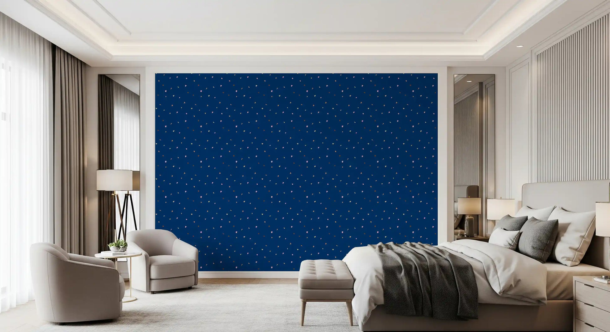 Midnight Confetti Terrazzo Wallpaper Wallpaper⁠