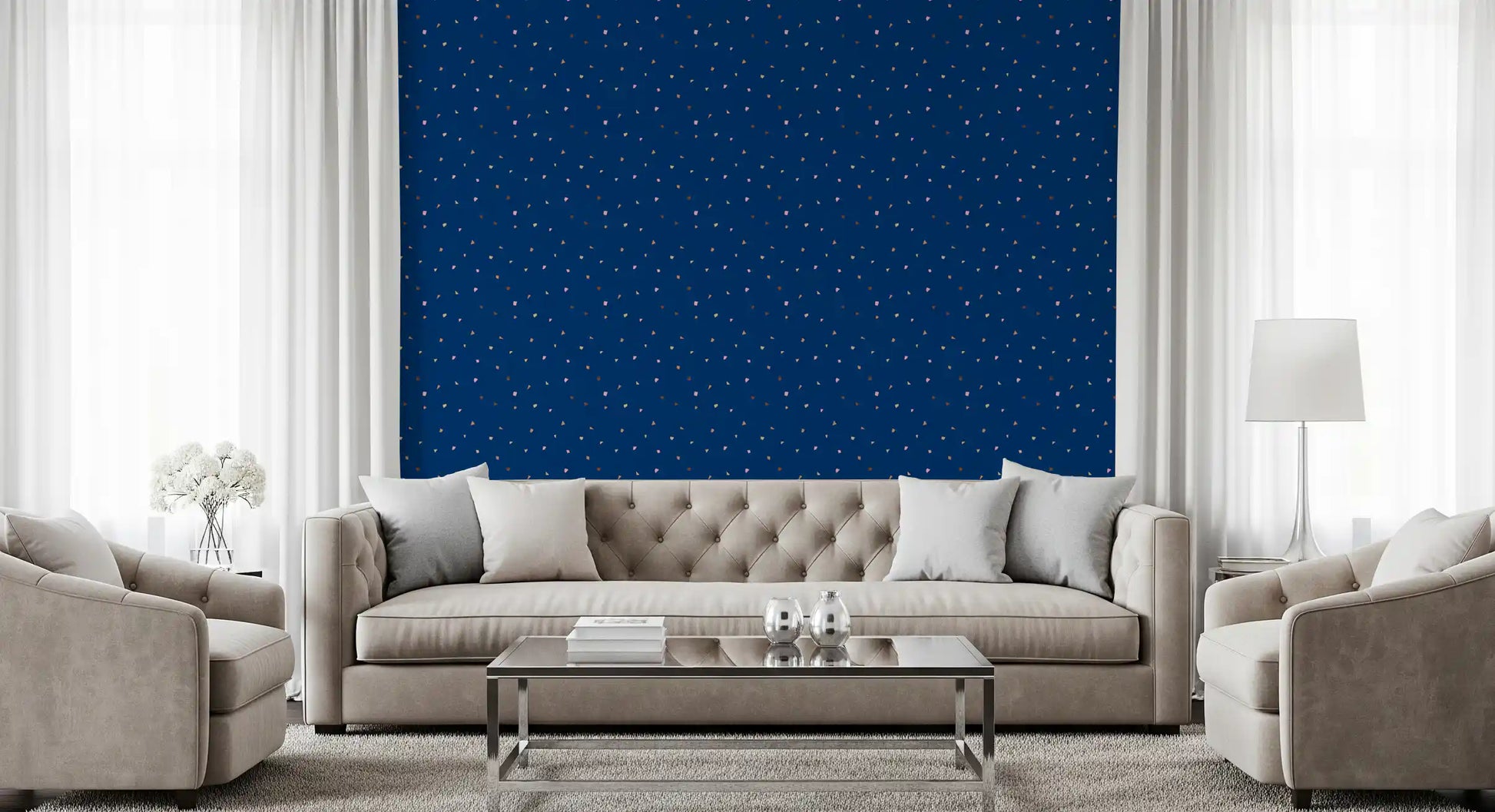 Midnight Confetti Terrazzo Wallpaper Wallpaper⁠