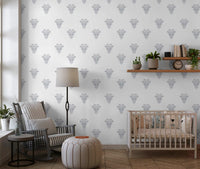 Neoclassical Palm Motif Wallpaper Wallpaper⁠