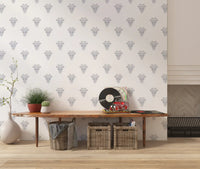 Neoclassical Palm Motif Wallpaper Wallpaper⁠
