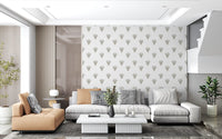 Minimalist Taupe Palm Frond Wallpaper Wallpaper⁠