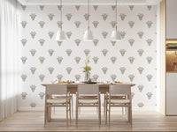 Minimalist Taupe Palm Frond Wallpaper Wallpaper⁠