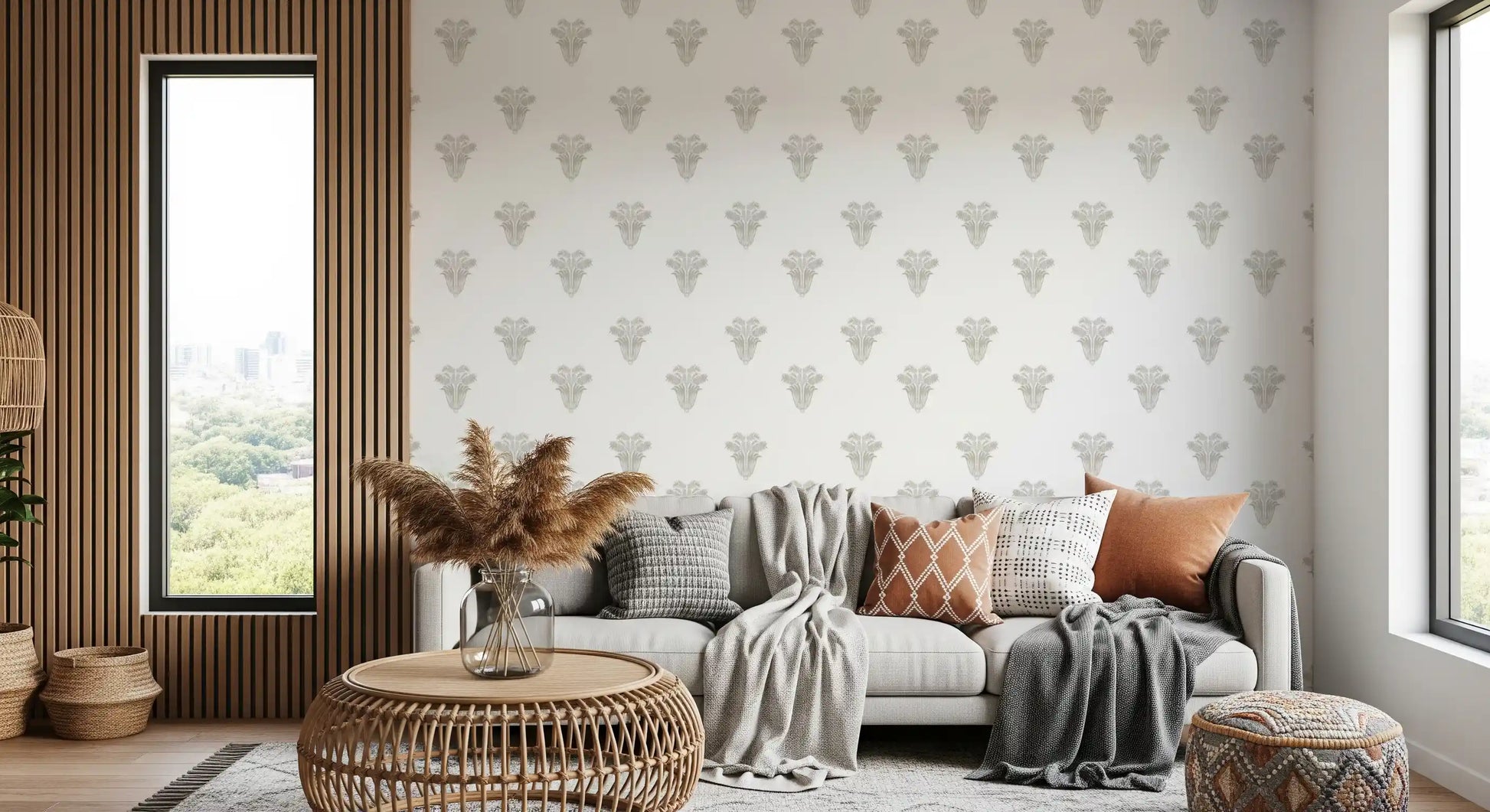Minimalist Deco Palm Frond Wallpaper Wallpaper⁠