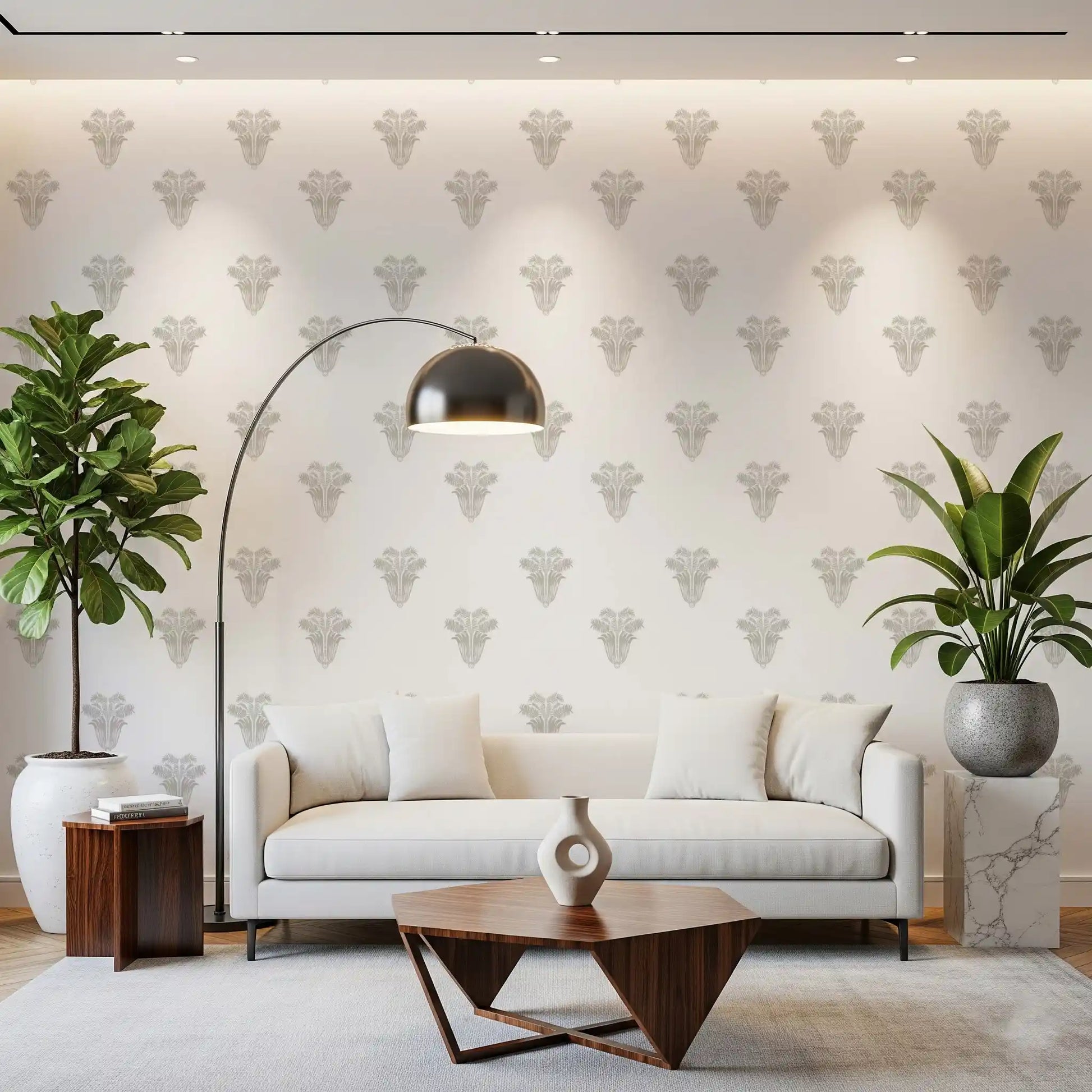 Minimalist Deco Palm Frond Wallpaper Wallpaper⁠