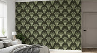 Vintage Art Deco Palm Damask Wallpaper Wallpaper⁠