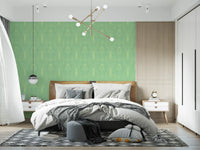 Sage and Gold Whispering Vines Trellis Wallpaper⁠