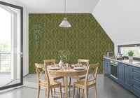 Sage Laurel Trellis Botanical Wallpaper Wallpaper⁠