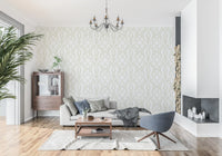 Sage Green Botanical Vine Trellis Wallpaper Wallpaper⁠
