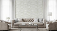 Sage Green Botanical Vine Trellis Wallpaper Wallpaper⁠