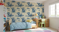 Whimsical Vintage Highland Cow Wallpaper Wallpaper⁠