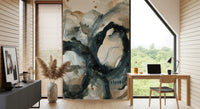 Abstract Ink Wash Wall Mural