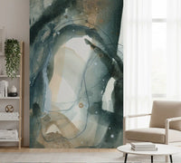 Ethereal Earth Fluid Abstract Watercolor Wall Mural